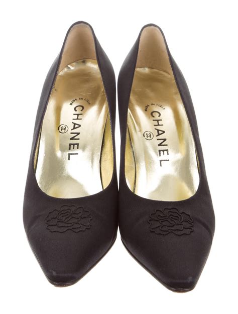 vintage chanel pointed toe heels with front button strap|CHANEL Women's Pump Pointed Toe Heels for sale .